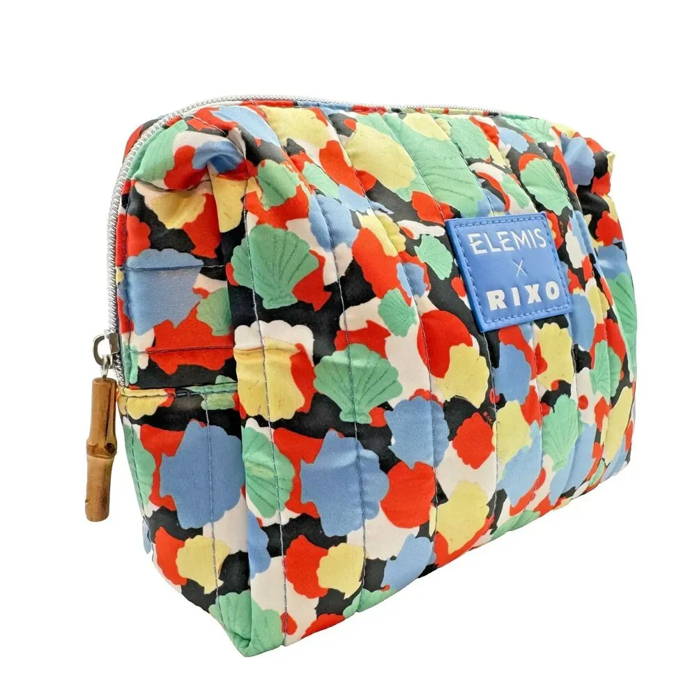 Elemis x Rixo Cosmetic Makeup Bag Quilted Floral Travel Pouch Organizer NWT Gift